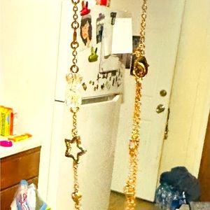 Coach choker stars and bows gold brand new